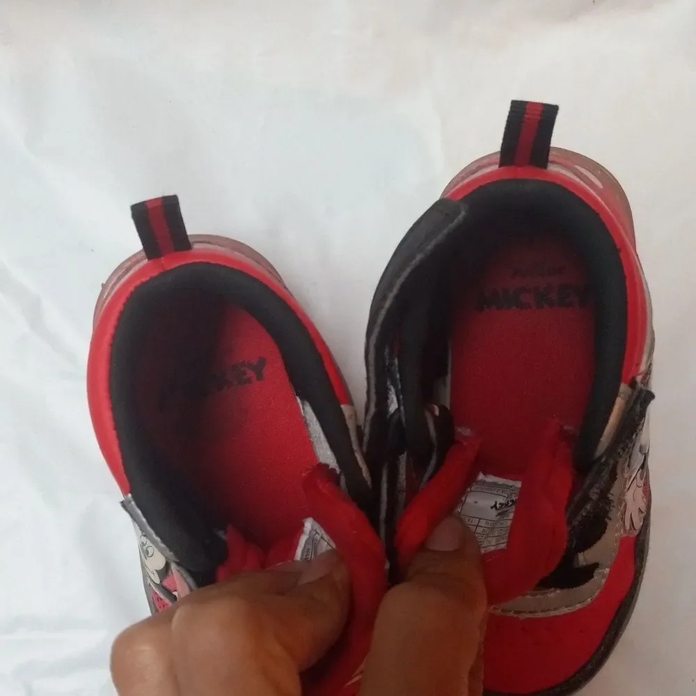 Disney Junior Mickey Mouse Light Up Hi Toddler Shoes Size 7